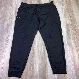 Under Armour Pants Mens 2XL Black Loose Fit Joggers Athletic Sweatpants 1272412